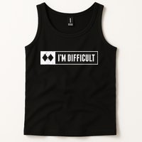 Funny I'm Difficult Snowboard Ski Mountain Sign Retro Tank Top