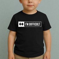 Funny I'm Difficult Snowboard Ski Mountain Sign Retro Toddler T-Shirt
