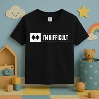 Funny I'm Difficult Snowboard Ski Mountain Sign Retro Toddler T-Shirt