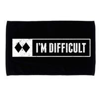 Funny I'm Difficult Snowboard Ski Mountain Sign Retro Microfiber Hand Towel