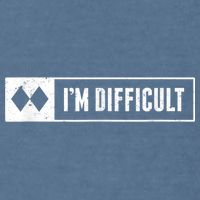Funny I'm Difficult Snowboard Ski Mountain Sign Retro Garment-Dyed Sweatshirt