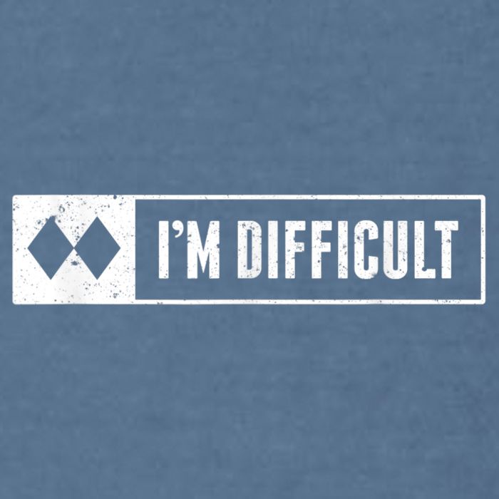 Funny I'm Difficult Snowboard Ski Mountain Sign Retro Garment-Dyed Sweatshirt