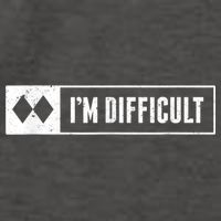 Funny I'm Difficult Snowboard Ski Mountain Sign Retro Vector Backpack