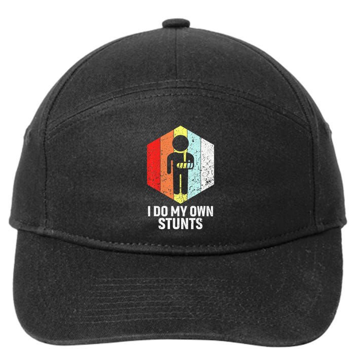Funny I Do My Own Stunts Broken Arm Shoulder Surgery 7-Panel Snapback Hat