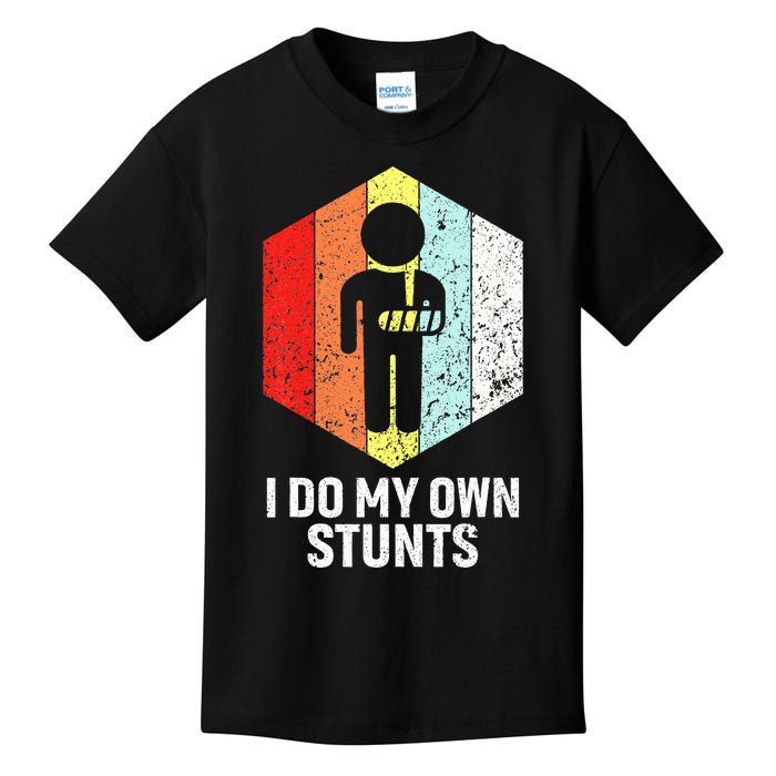 Funny I Do My Own Stunts Broken Arm Shoulder Surgery Kids T-Shirt