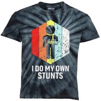 Funny I Do My Own Stunts Broken Arm Shoulder Surgery Kids Tie-Dye T-Shirt