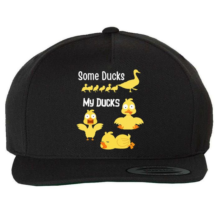 funny I don't have my ducks in a row Wool Snapback Cap