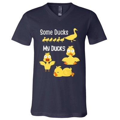 funny I don't have my ducks in a row V-Neck T-Shirt