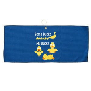 funny I don't have my ducks in a row Large Microfiber Waffle Golf Towel