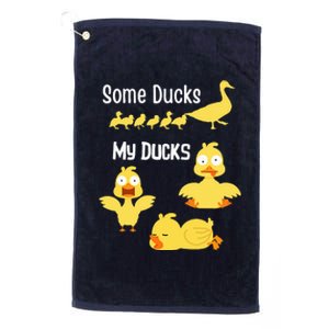 funny I don't have my ducks in a row Platinum Collection Golf Towel