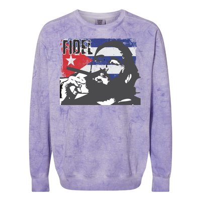 Fidel Castro Colorblast Crewneck Sweatshirt