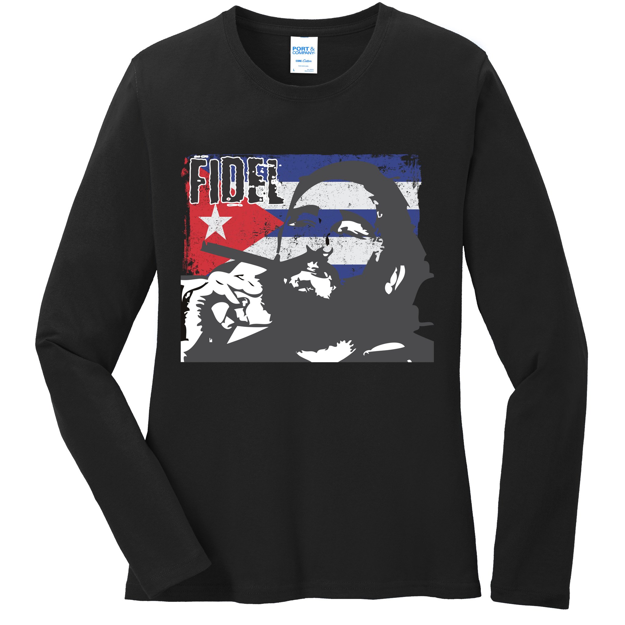 Fidel Castro Ladies Long Sleeve Shirt