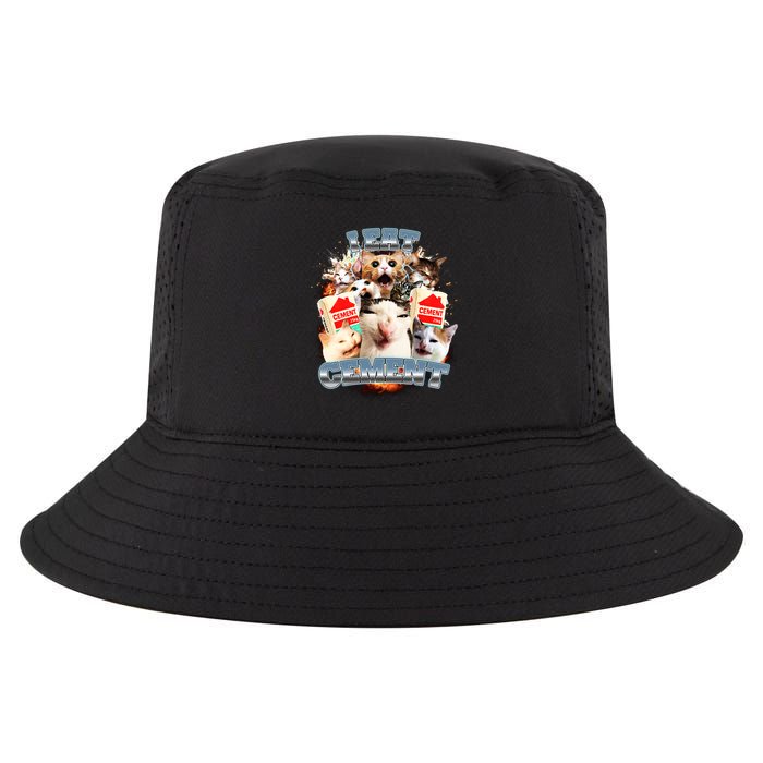 Funny I Eat Cement Cat Meme Cool Comfort Performance Bucket Hat
