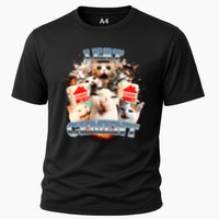 Funny I Eat Cement Cat Meme Cooling Performance Crew T-Shirt