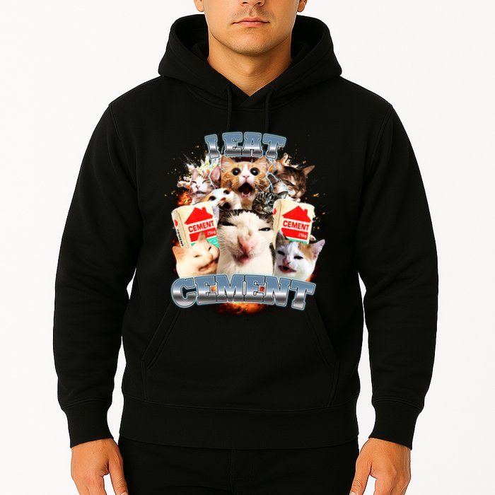 Funny I Eat Cement Cat Meme Hoodie