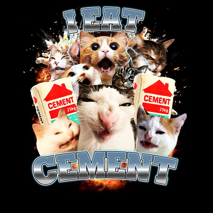 Funny I Eat Cement Cat Meme Hoodie