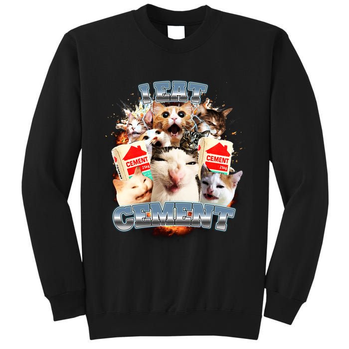 Funny I Eat Cement Cat Meme Sweatshirt