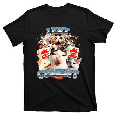 Funny I Eat Cement Cat Meme T-Shirt