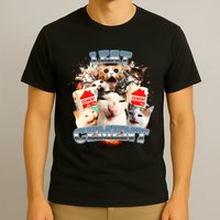 Funny I Eat Cement Cat Meme T-Shirt
