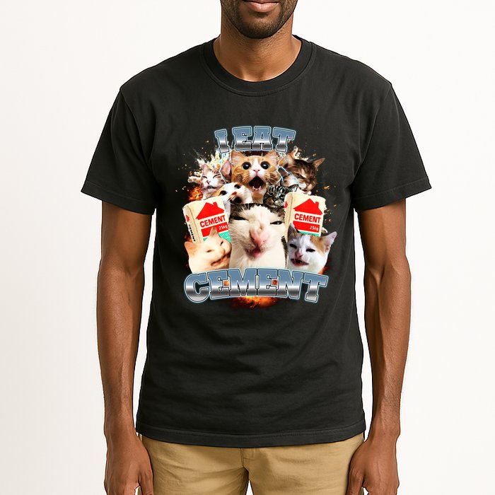 Funny I Eat Cement Cat Meme Tall T-Shirt