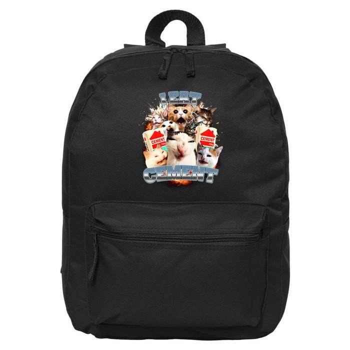 Funny I Eat Cement Cat Meme 16 in Basic Backpack