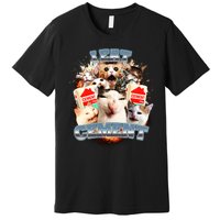 Funny I Eat Cement Cat Meme Premium T-Shirt