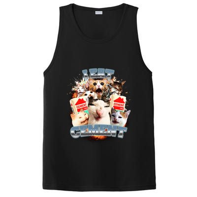 Funny I Eat Cement Cat Meme PosiCharge Competitor Tank