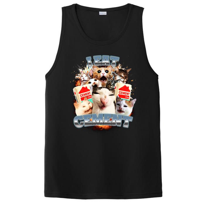 Funny I Eat Cement Cat Meme PosiCharge Competitor Tank