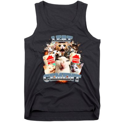 Funny I Eat Cement Cat Meme Tank Top