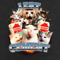 Funny I Eat Cement Cat Meme Golf Towel