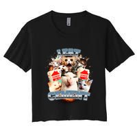 Funny I Eat Cement Cat Meme Women's Crop Top Tee