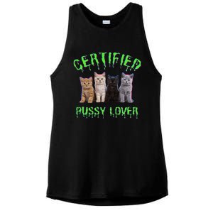 Funny Inappropriate Embarrassing Adult Humor Cat Lover Ladies PosiCharge Tri-Blend Wicking Tank