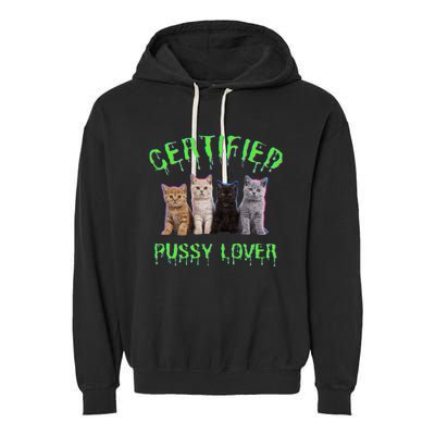 Funny Inappropriate Embarrassing Adult Humor Cat Lover Garment-Dyed Fleece Hoodie