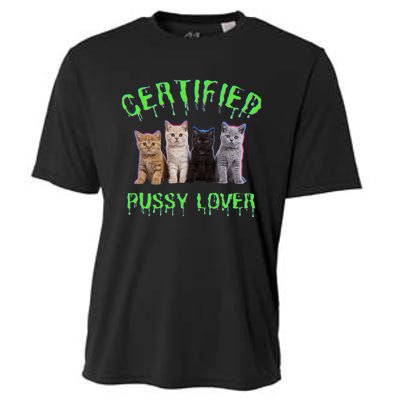 Funny Inappropriate Embarrassing Adult Humor Cat Lover Cooling Performance Crew T-Shirt