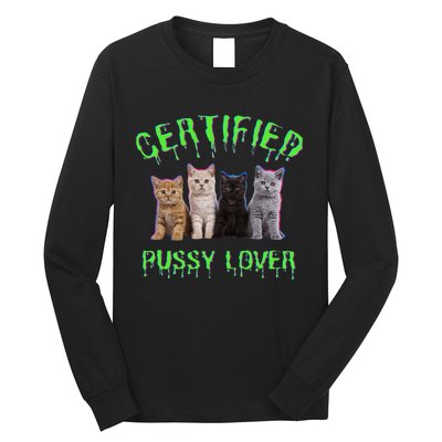 Funny Inappropriate Embarrassing Adult Humor Cat Lover Long Sleeve Shirt