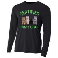 Funny Inappropriate Embarrassing Adult Humor Cat Lover Cooling Performance Long Sleeve Crew