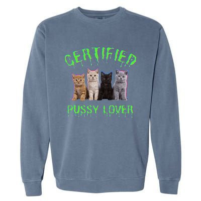 Funny Inappropriate Embarrassing Adult Humor Cat Lover Garment-Dyed Sweatshirt