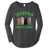 Funny Inappropriate Embarrassing Adult Humor Cat Lover Women's Perfect Tri Tunic Long Sleeve Shirt