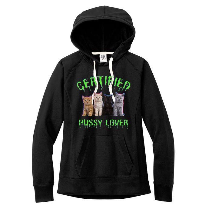 Funny Inappropriate Embarrassing Adult Humor Cat Lover Women's Fleece Hoodie