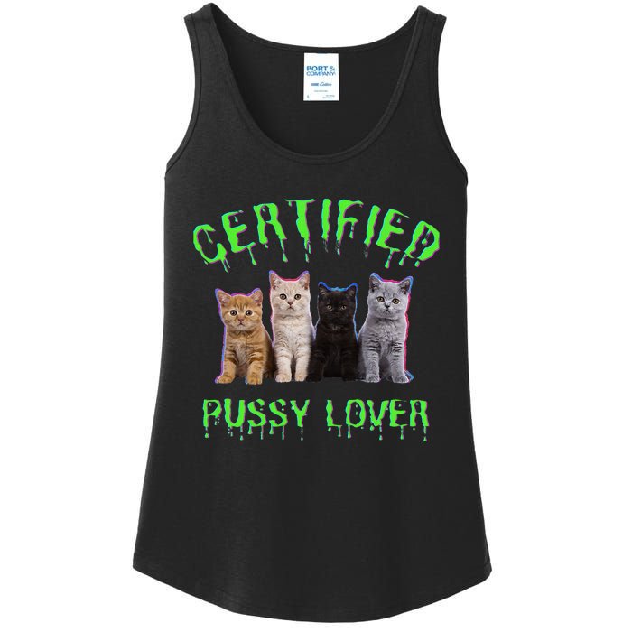 Funny Inappropriate Embarrassing Adult Humor Cat Lover Ladies Essential Tank