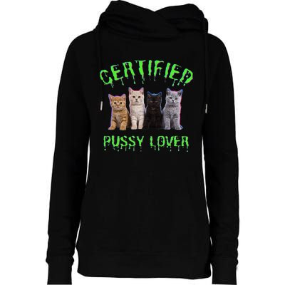 Funny Inappropriate Embarrassing Adult Humor Cat Lover Womens Funnel Neck Pullover Hood