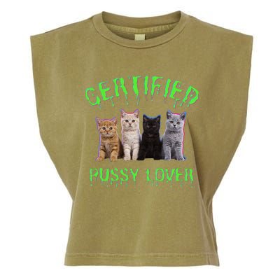 Funny Inappropriate Embarrassing Adult Humor Cat Lover Garment-Dyed Women's Muscle Tee