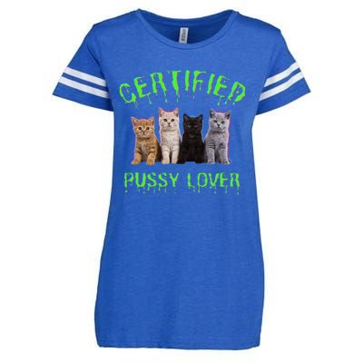 Funny Inappropriate Embarrassing Adult Humor Cat Lover Enza Ladies Jersey Football T-Shirt