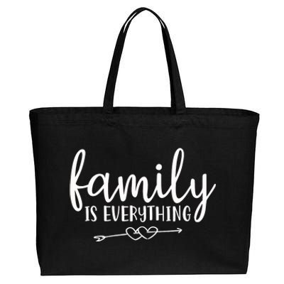 Family Is Everything Parents Home Cotton Canvas Jumbo Tote