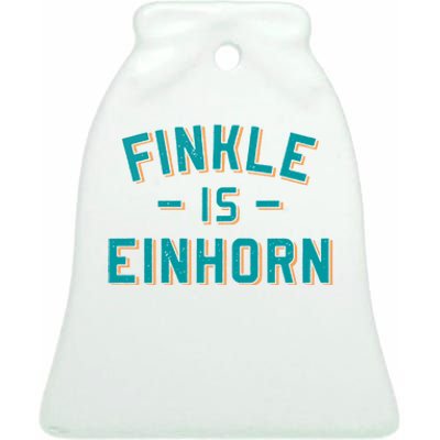 Finkle Is Einhorn Funny Ceramic Bell Ornament