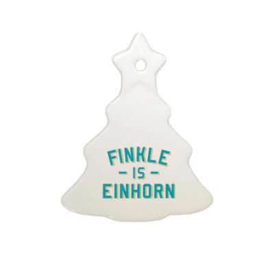 Finkle Is Einhorn Funny Ceramic Tree Ornament