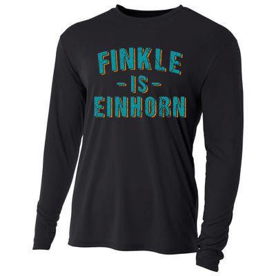 Finkle Is Einhorn Simple Text Vintage Retro Cooling Performance Long Sleeve Crew