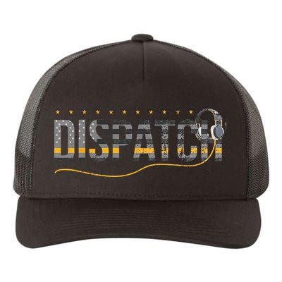 Fire I EMS I Police Or Thin Yellow Line For 911 Dispatcher Yupoong Adult 5-Panel Trucker Hat
