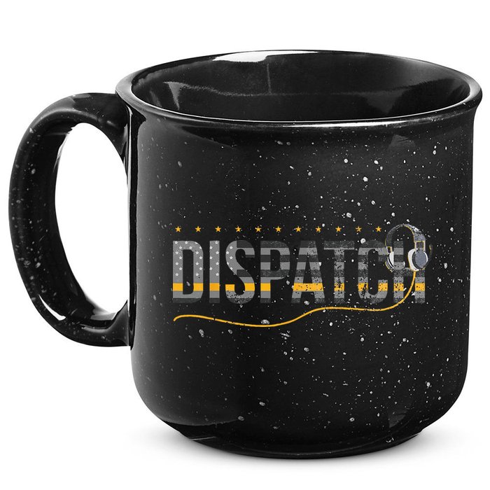 Fire I EMS I Police Or Thin Yellow Line For 911 Dispatcher 15oz Campfire Ceramic Mug