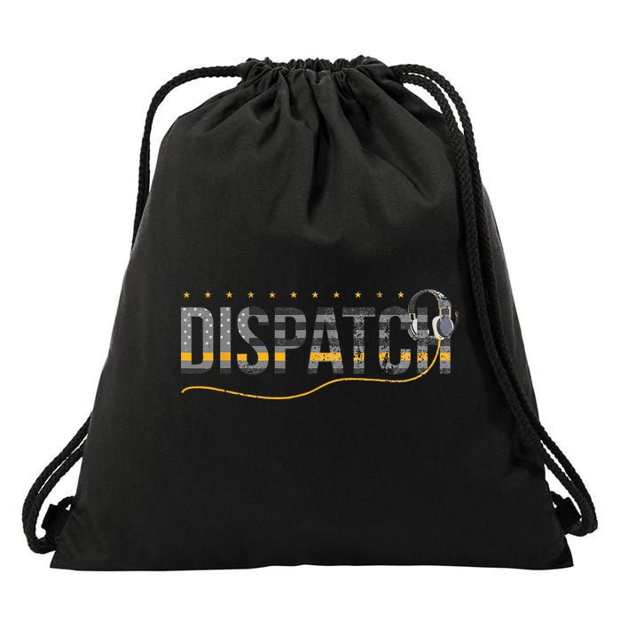 Fire I EMS I Police Or Thin Yellow Line For 911 Dispatcher Drawstring Bag